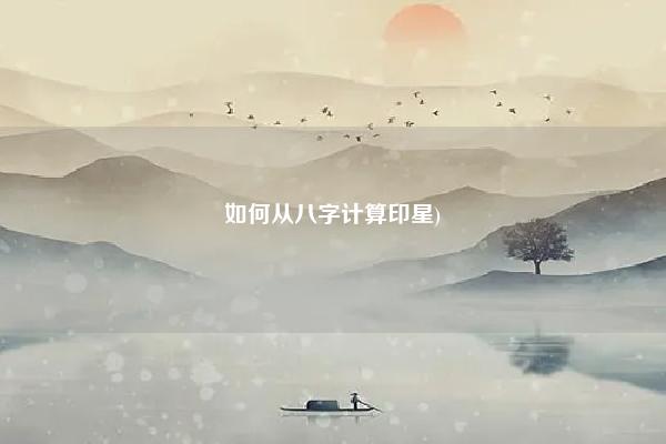 如何从八字计算印星) 如何从八字计算印星年柱 易学 第1张 如何从八字计算印星) 如何从八字计算印星年柱 易学 第1张