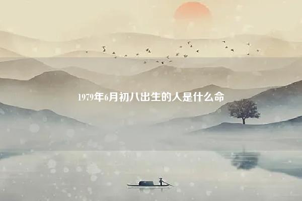 1979年6月初八出生的人是什么命 男1979年阴历六月初二八字算命 易学 第1张 1979年6月初八出生的人是什么命 男1979年阴历六月初二八字算命 易学 第1张